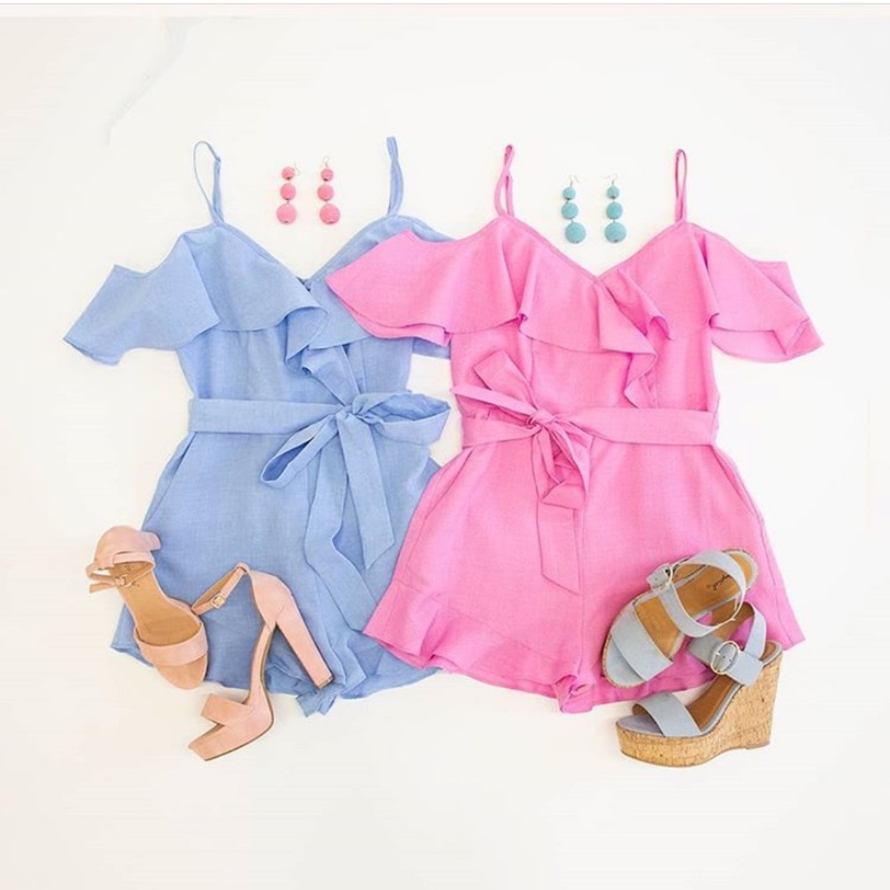 Pink Lily Romper